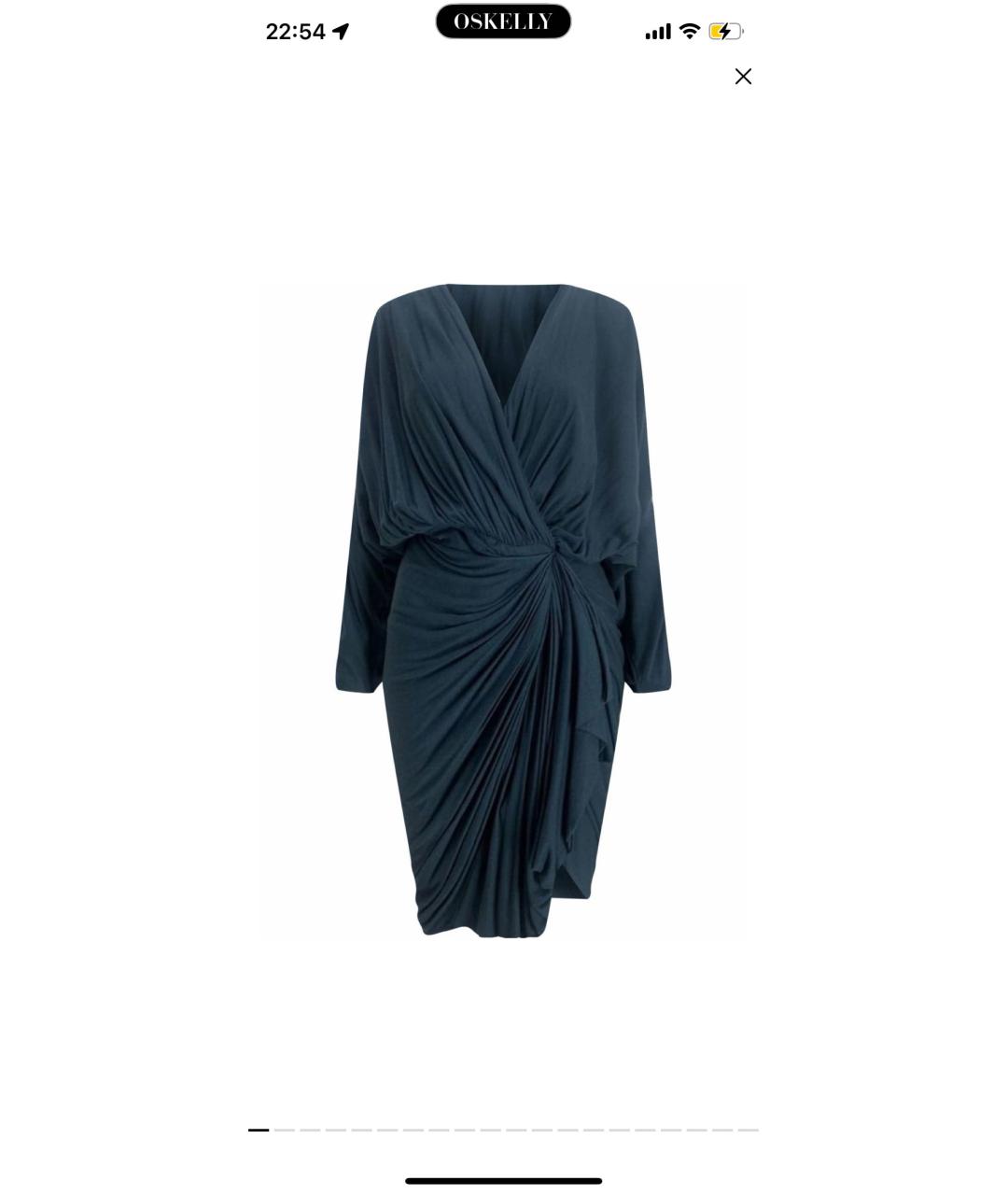 LANVIN Черное вискозное коктейльное платье, фото 9