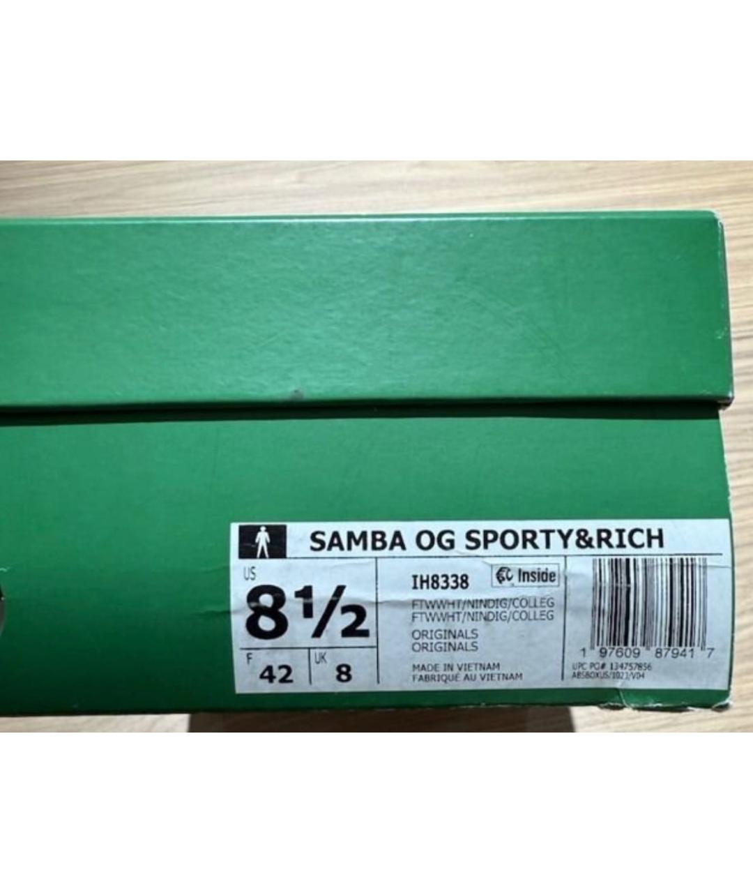 SPORTY AND RICH Белые кожаные низкие кроссовки / кеды, фото 6