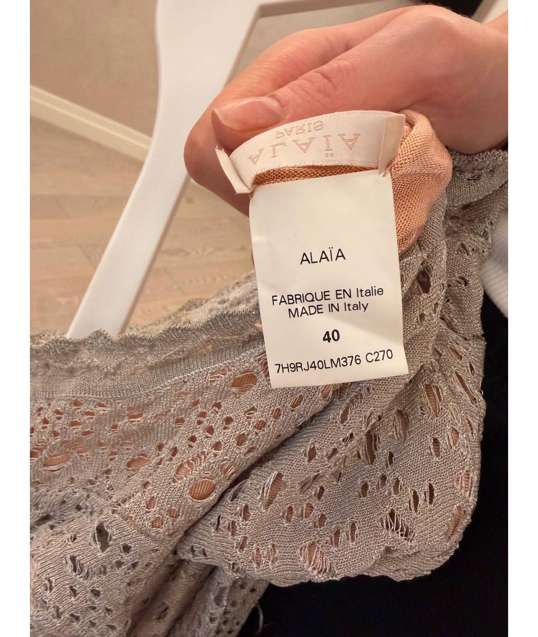 ALAIA Серебряное вискозное вечернее платье, фото 3