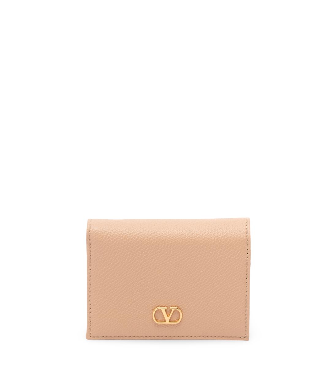VALENTINO Розовый кожаный кошелек, фото 1