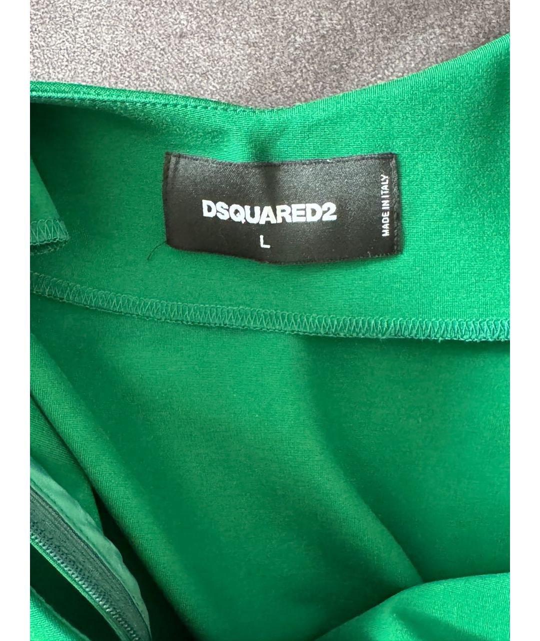 DSQUARED2 Зеленое вискозное платье, фото 3