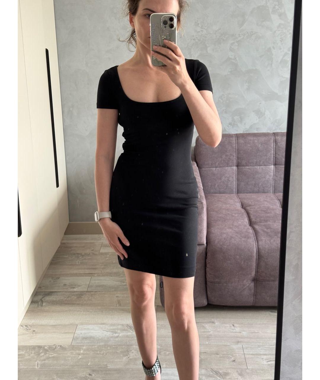 DSQUARED2 Черное вискозное коктейльное платье, фото 6