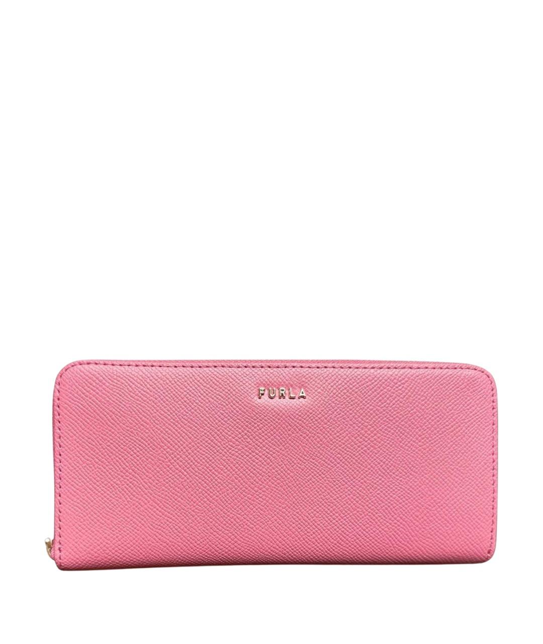 FURLA Розовый кожаный кошелек, фото 1
