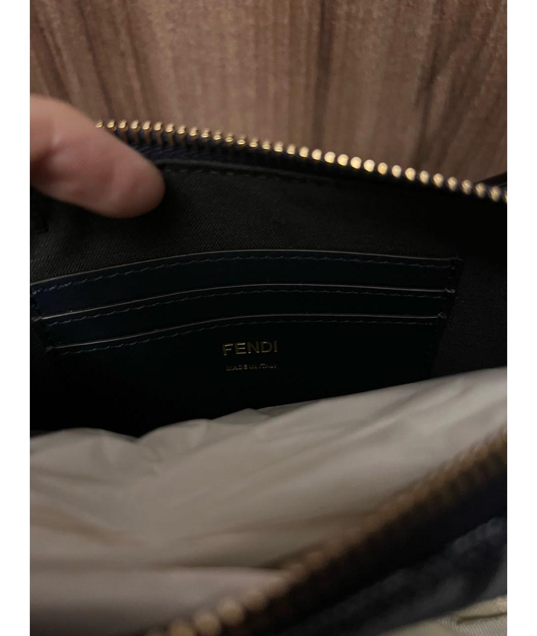 FENDI Темно-синяя деним сумка через плечо, фото 6