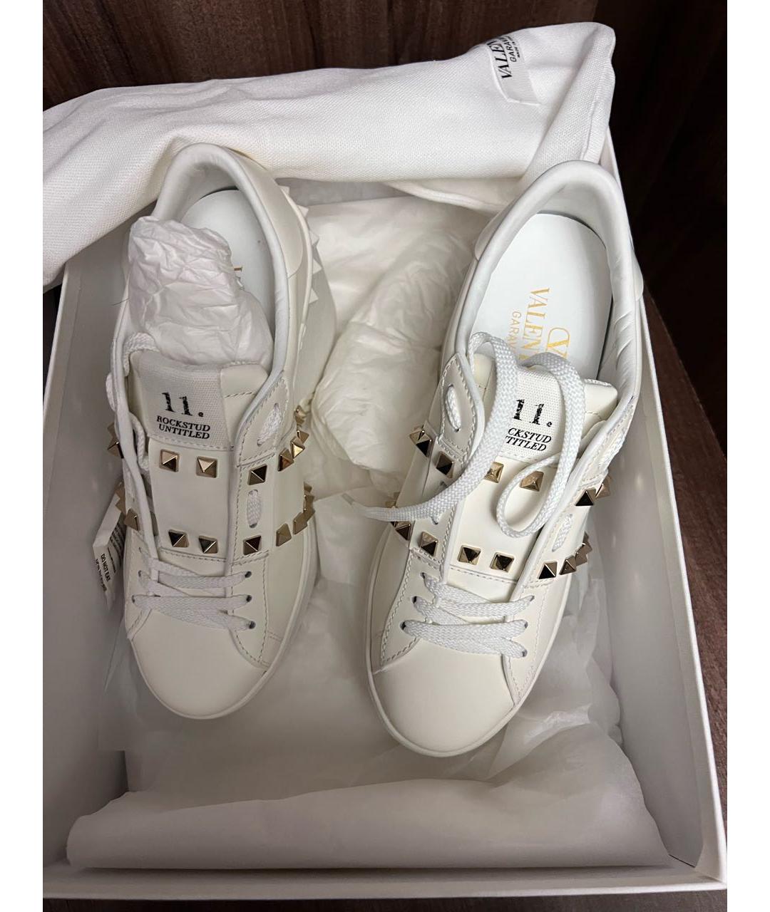 VALENTINO Белые кожаные кеды, фото 3