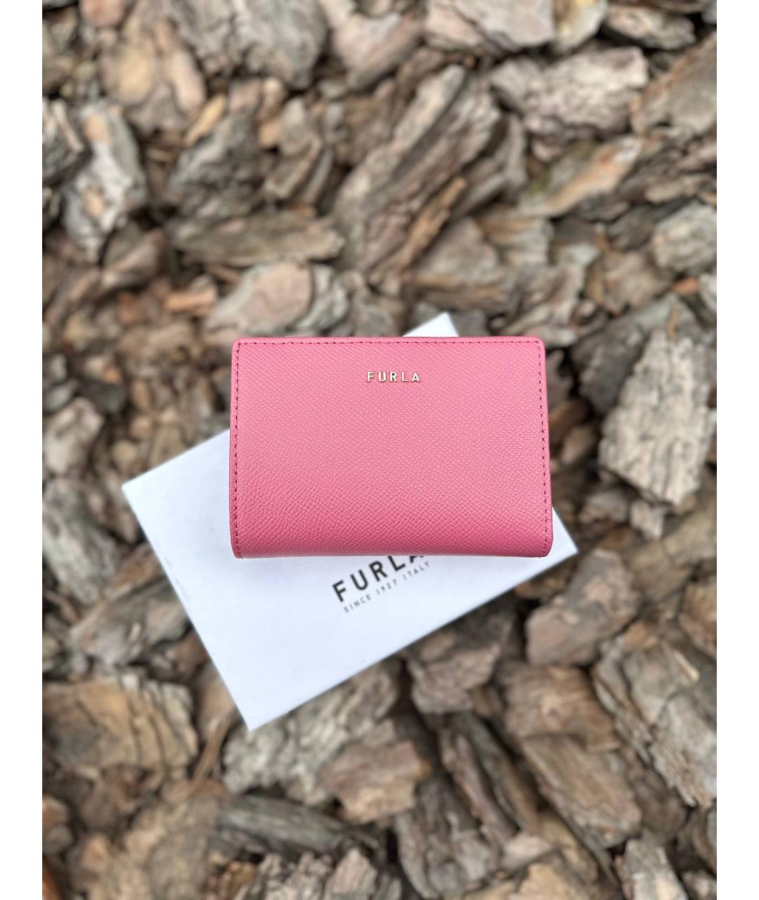 FURLA Розовый кожаный кошелек, фото 2