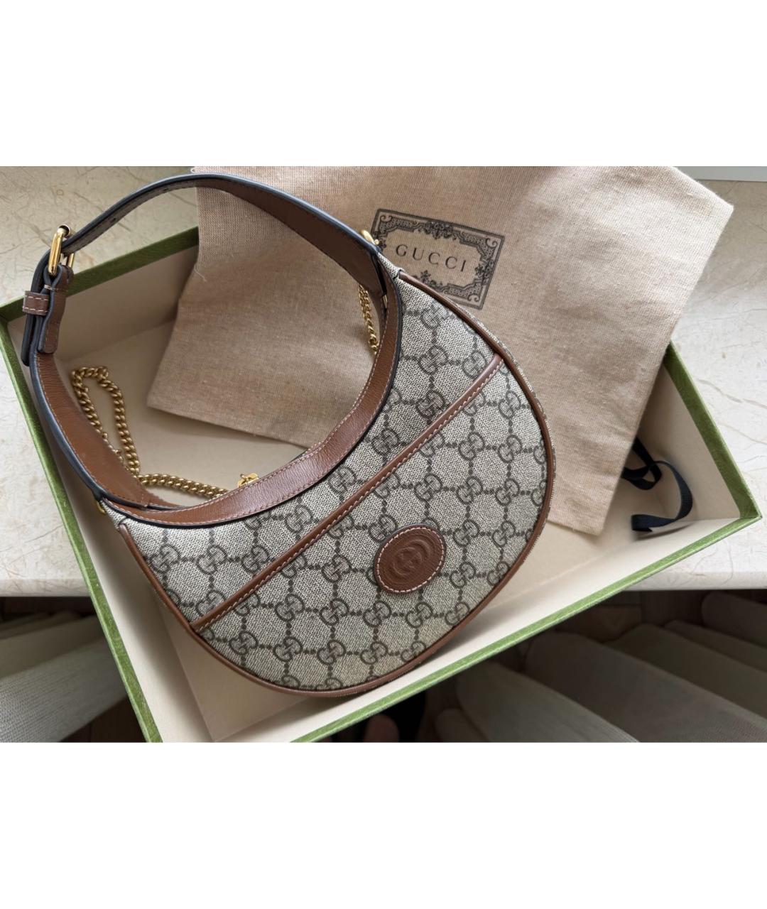 GUCCI Коричневая сумка с короткими ручками, фото 7