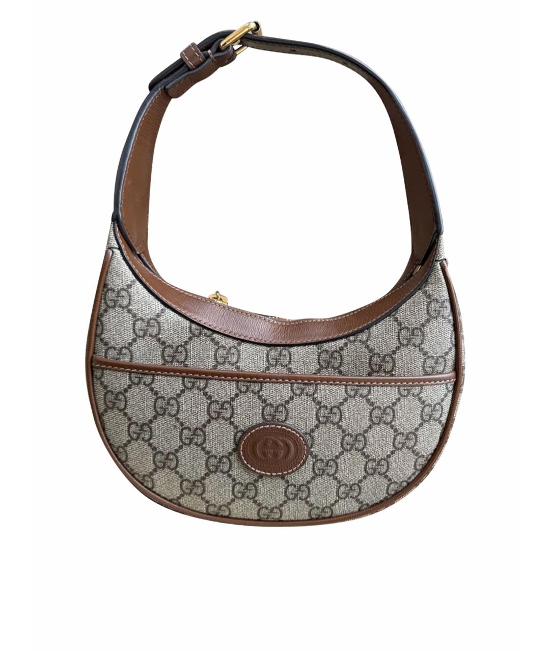 GUCCI Коричневая сумка с короткими ручками, фото 1