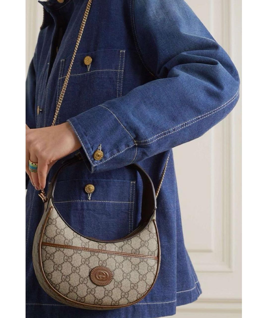 GUCCI Коричневая сумка с короткими ручками, фото 6