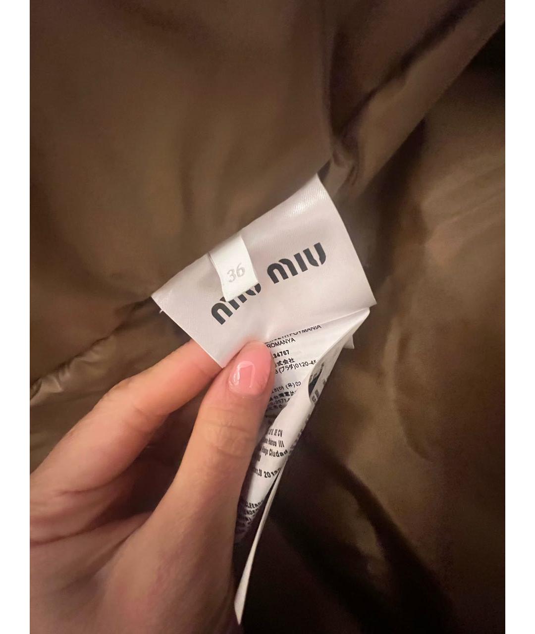 MIU MIU Коричневая велюровая куртка, фото 3