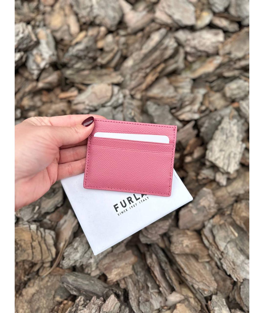 FURLA Розовый кожаный кардхолдер, фото 3