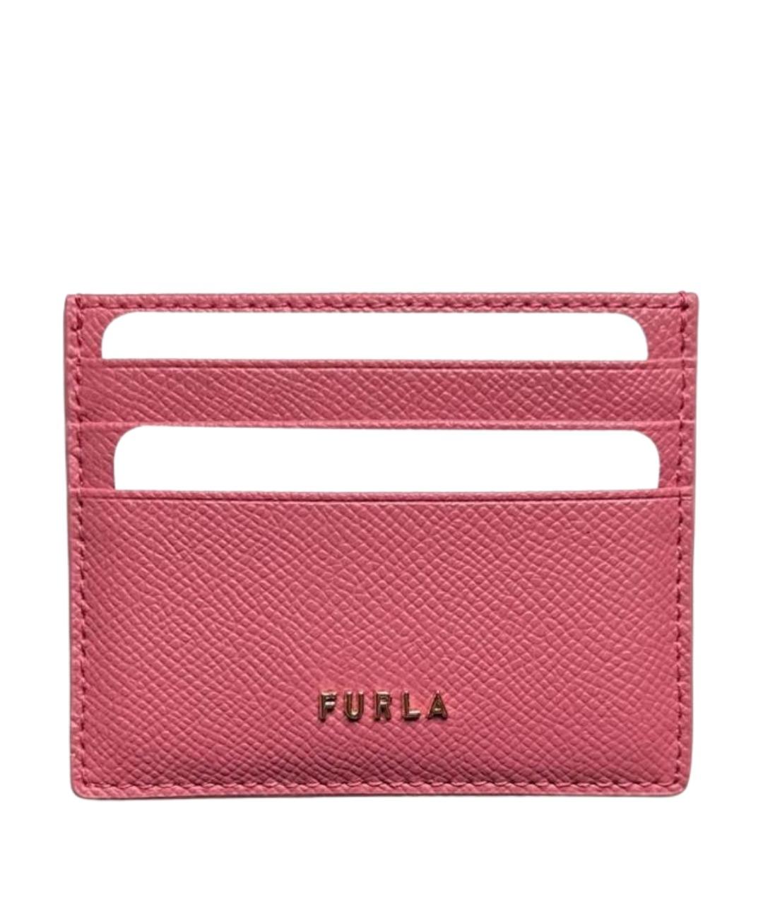 FURLA Розовый кожаный кардхолдер, фото 1