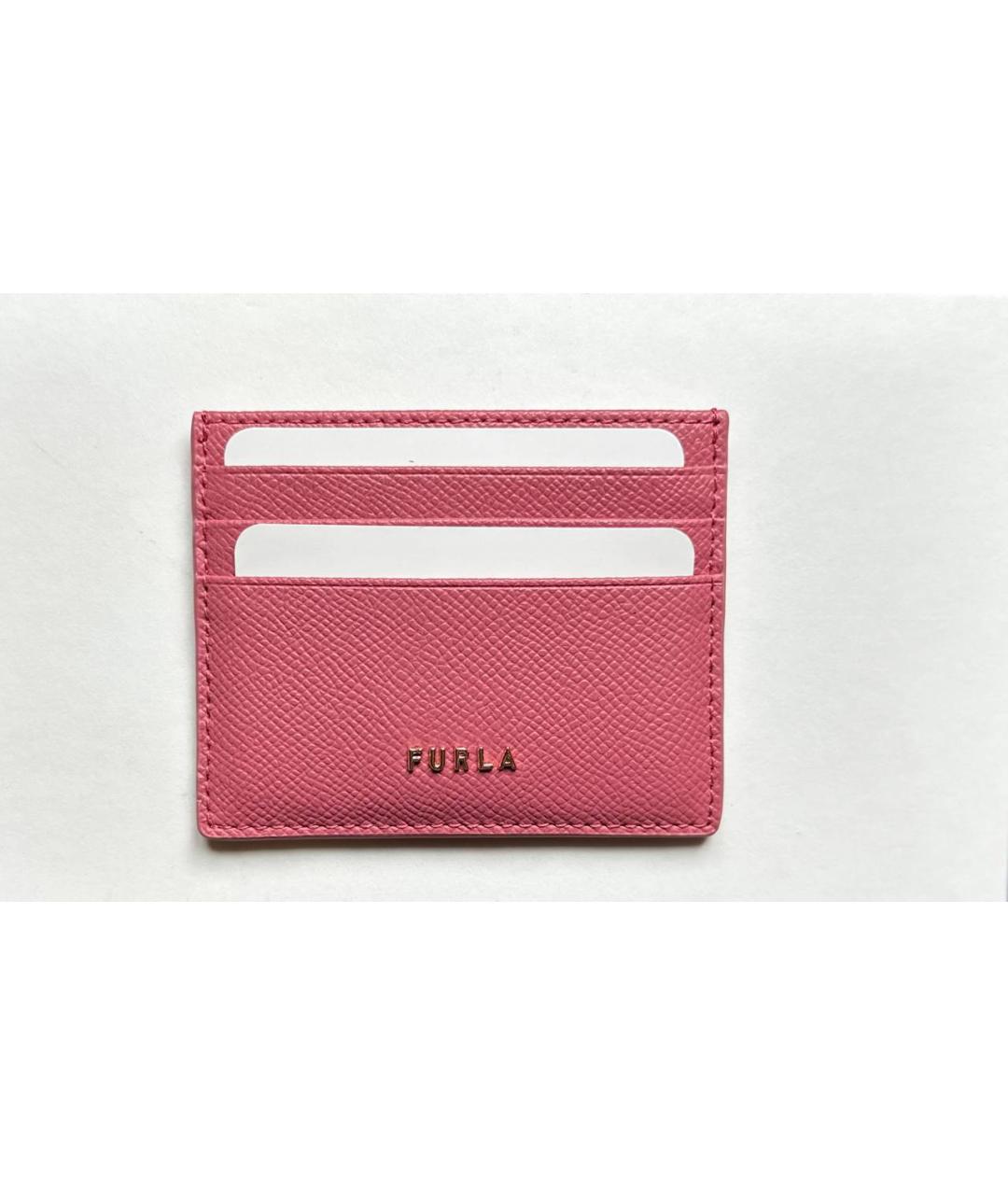 FURLA Розовый кожаный кардхолдер, фото 5