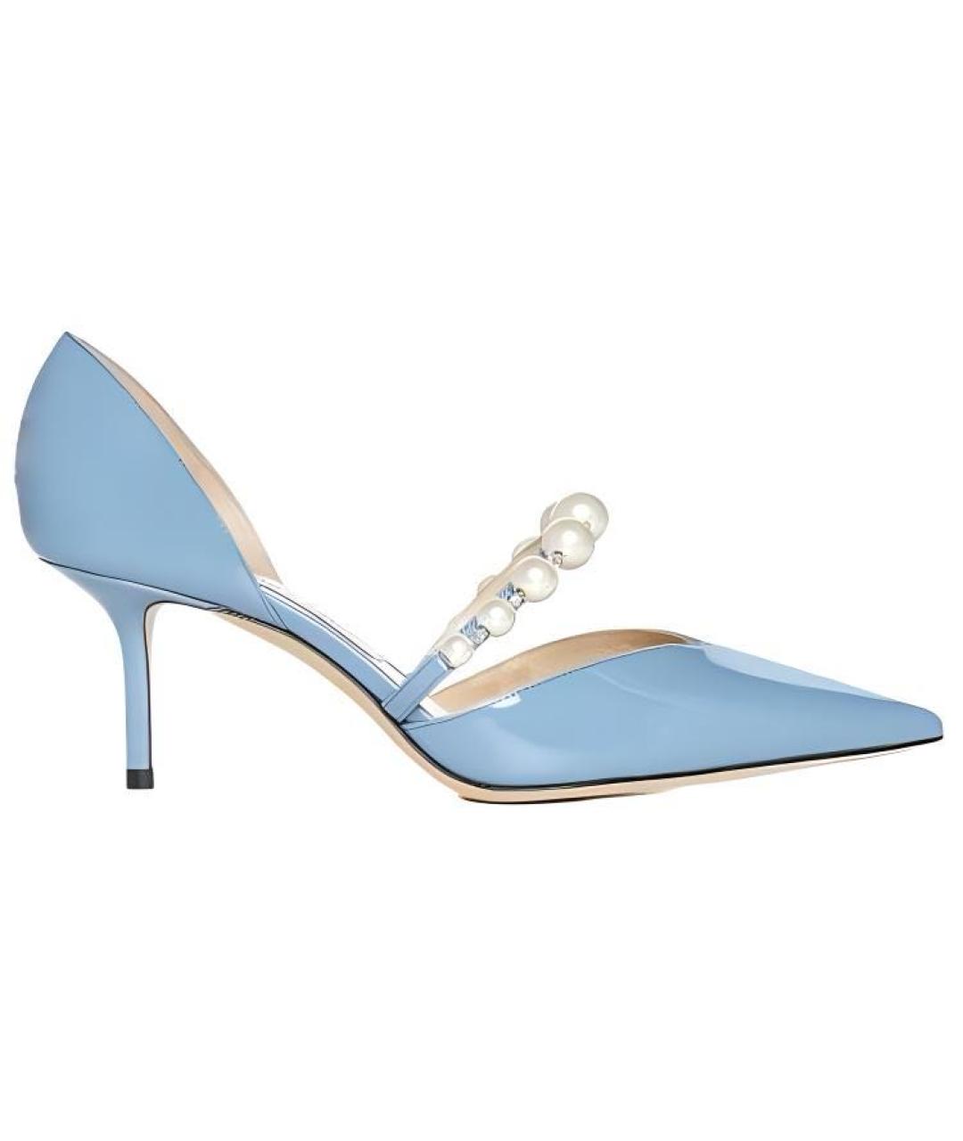 JIMMY CHOO Голубые кожаные туфли, фото 1
