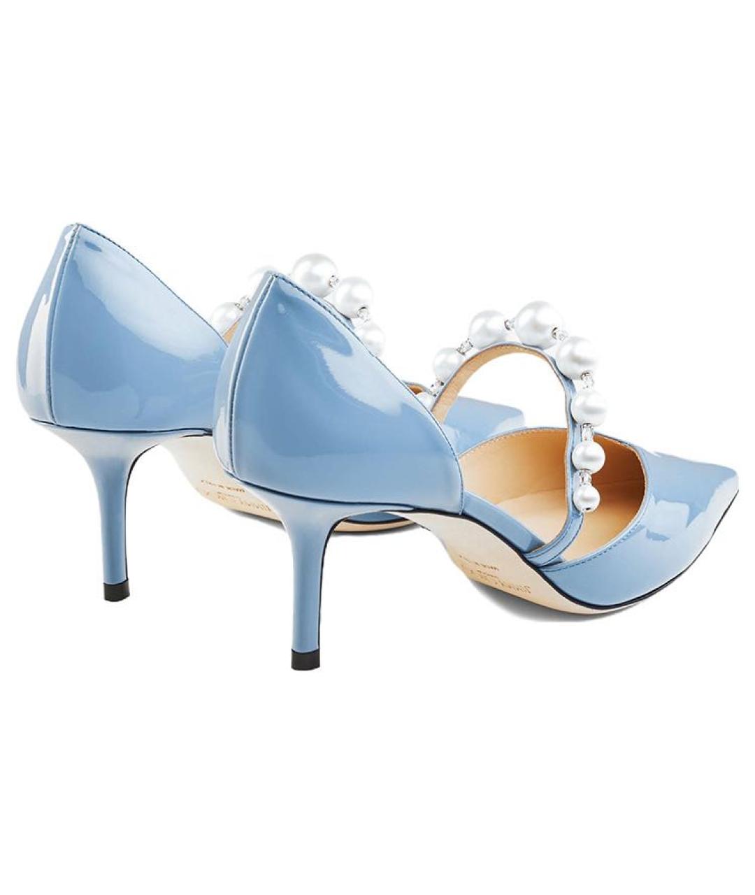JIMMY CHOO Голубые кожаные туфли, фото 4