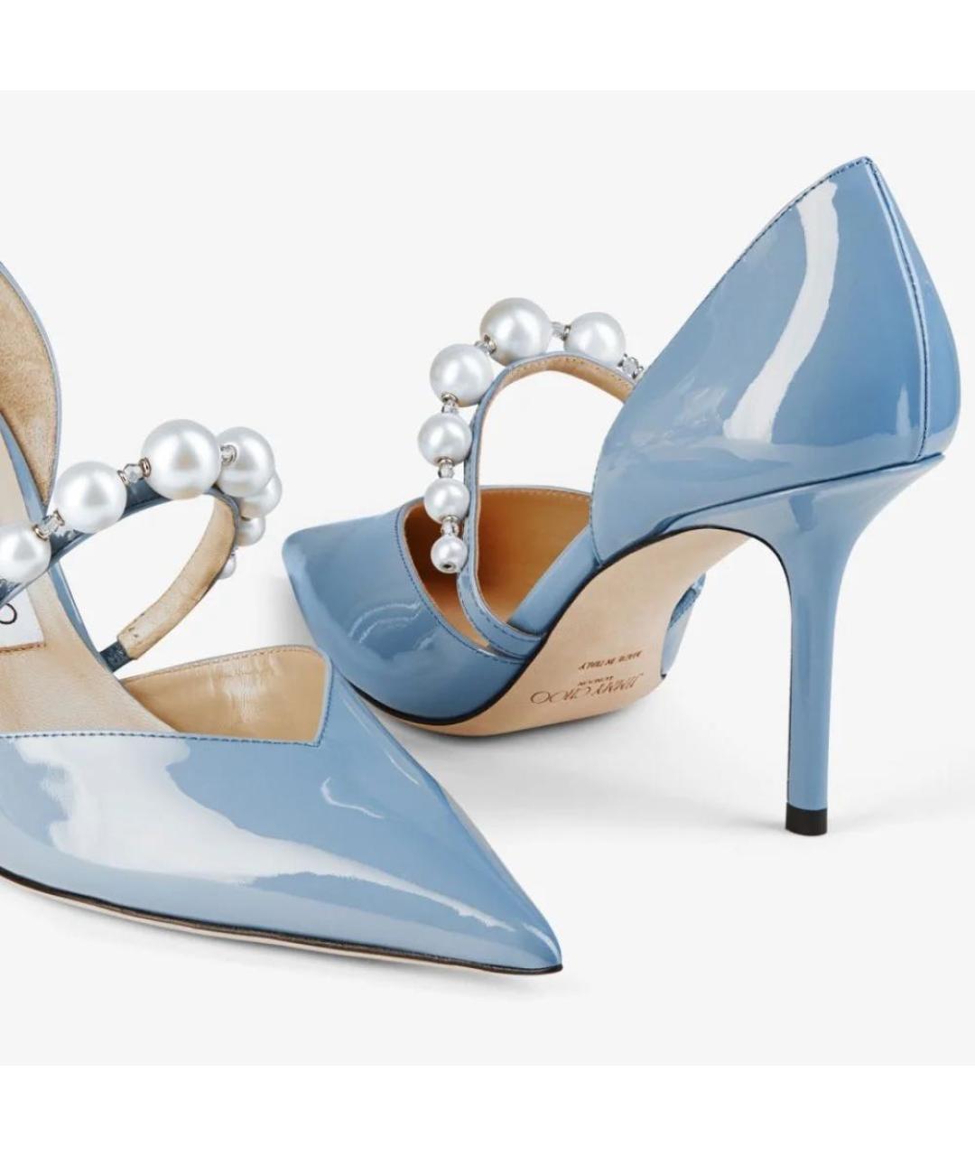 JIMMY CHOO Голубые кожаные туфли, фото 5