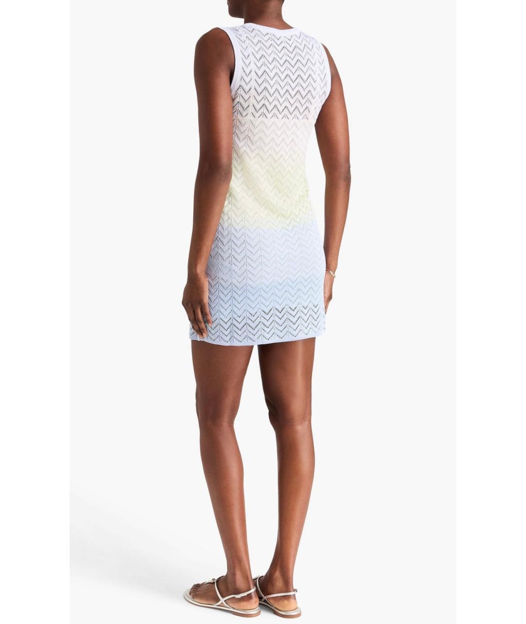 MISSONI Голубое вискозное повседневное платье, фото 3