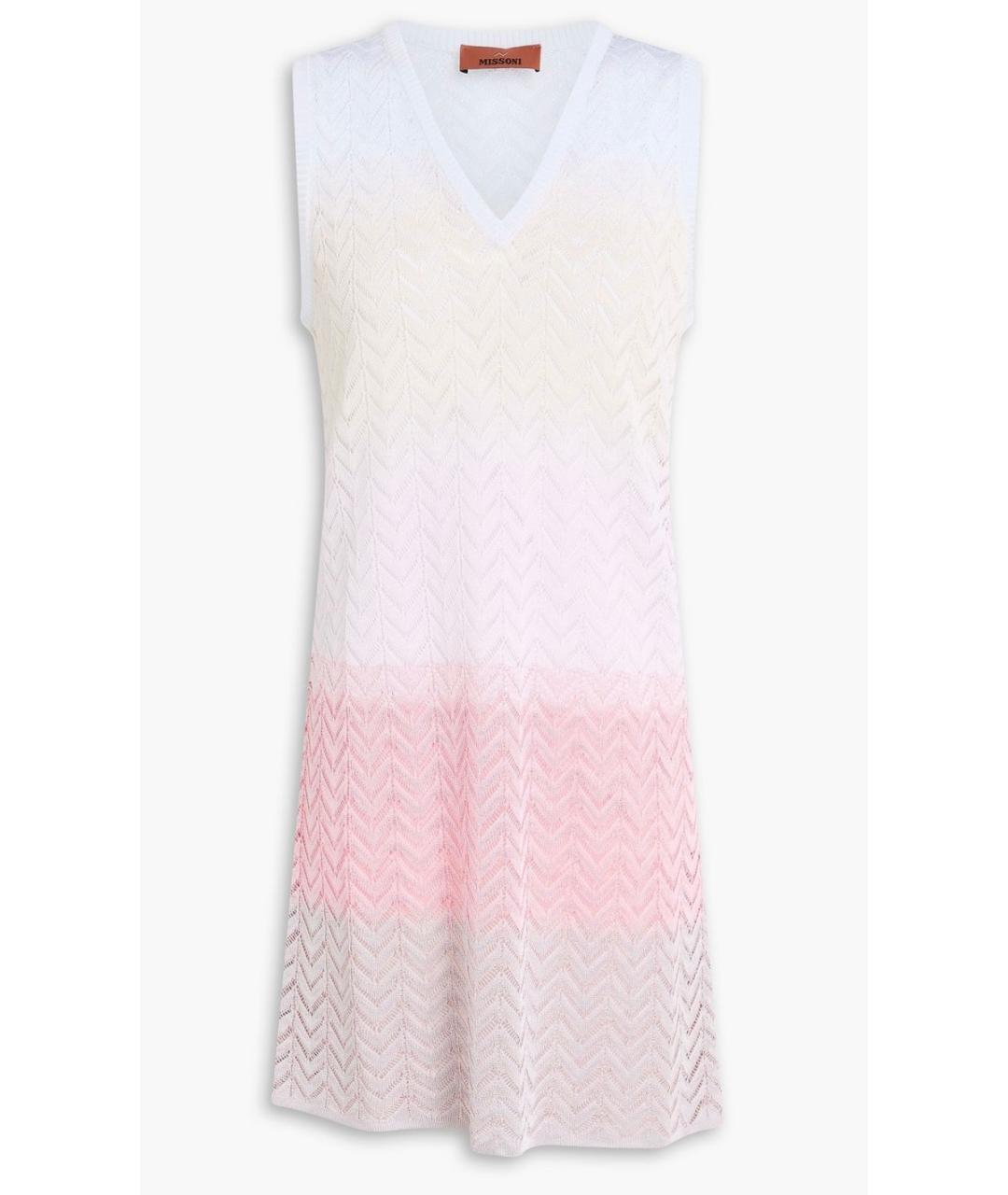 MISSONI Розовое вискозное повседневное платье, фото 4