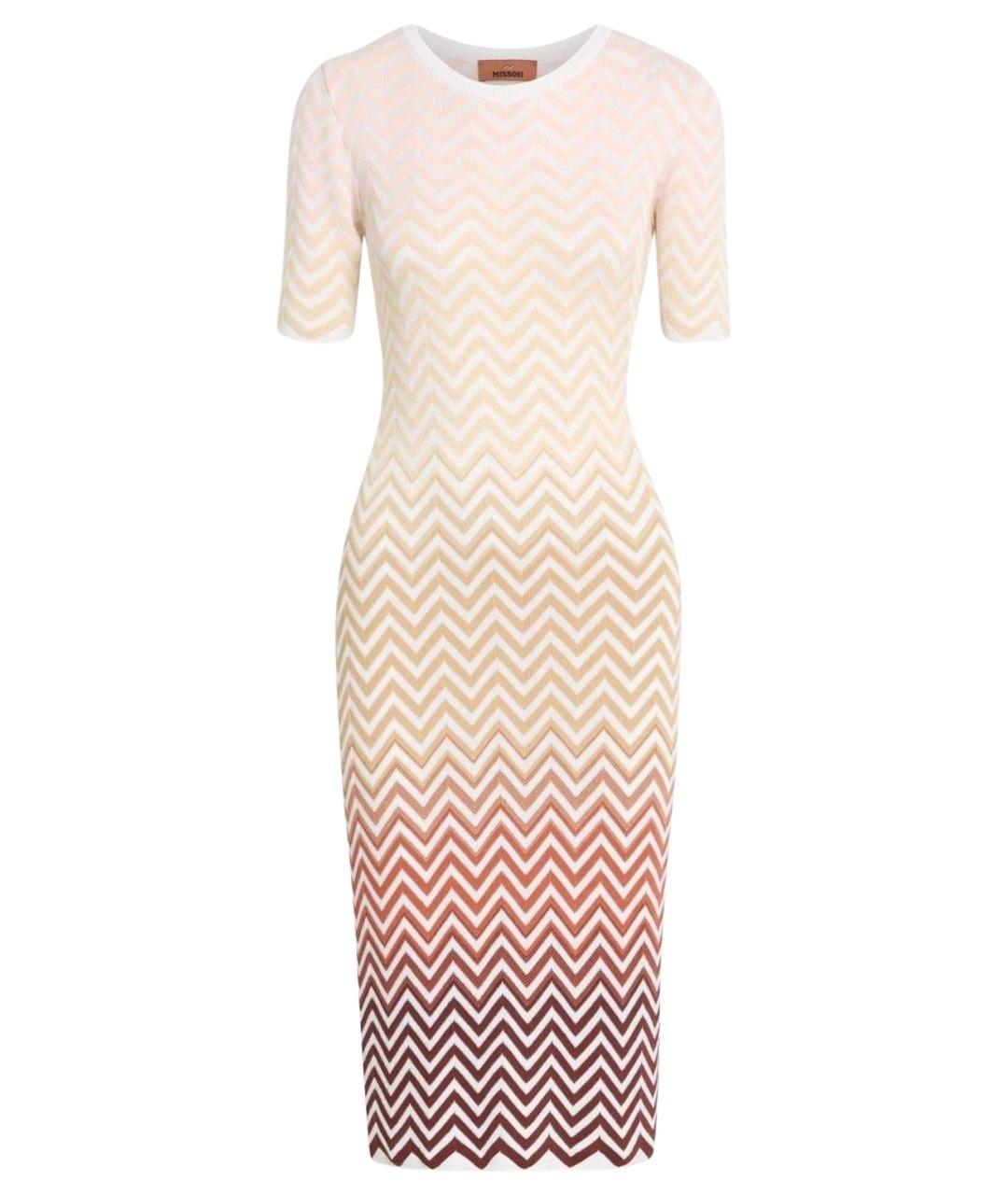 MISSONI Бежевое хлопковое повседневное платье, фото 1