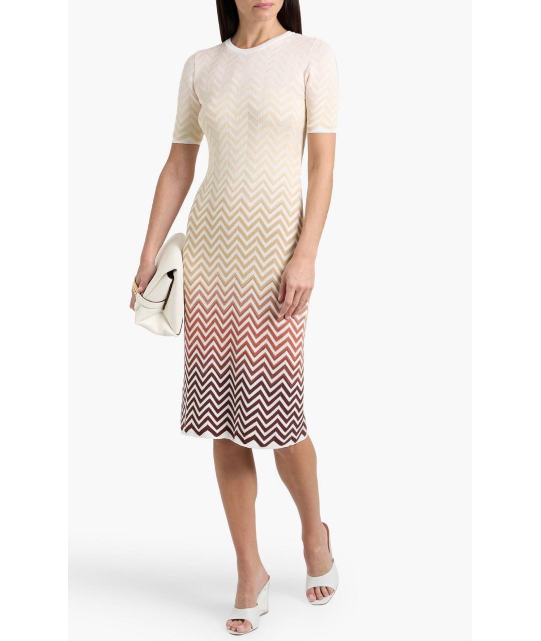MISSONI Бежевое хлопковое повседневное платье, фото 2
