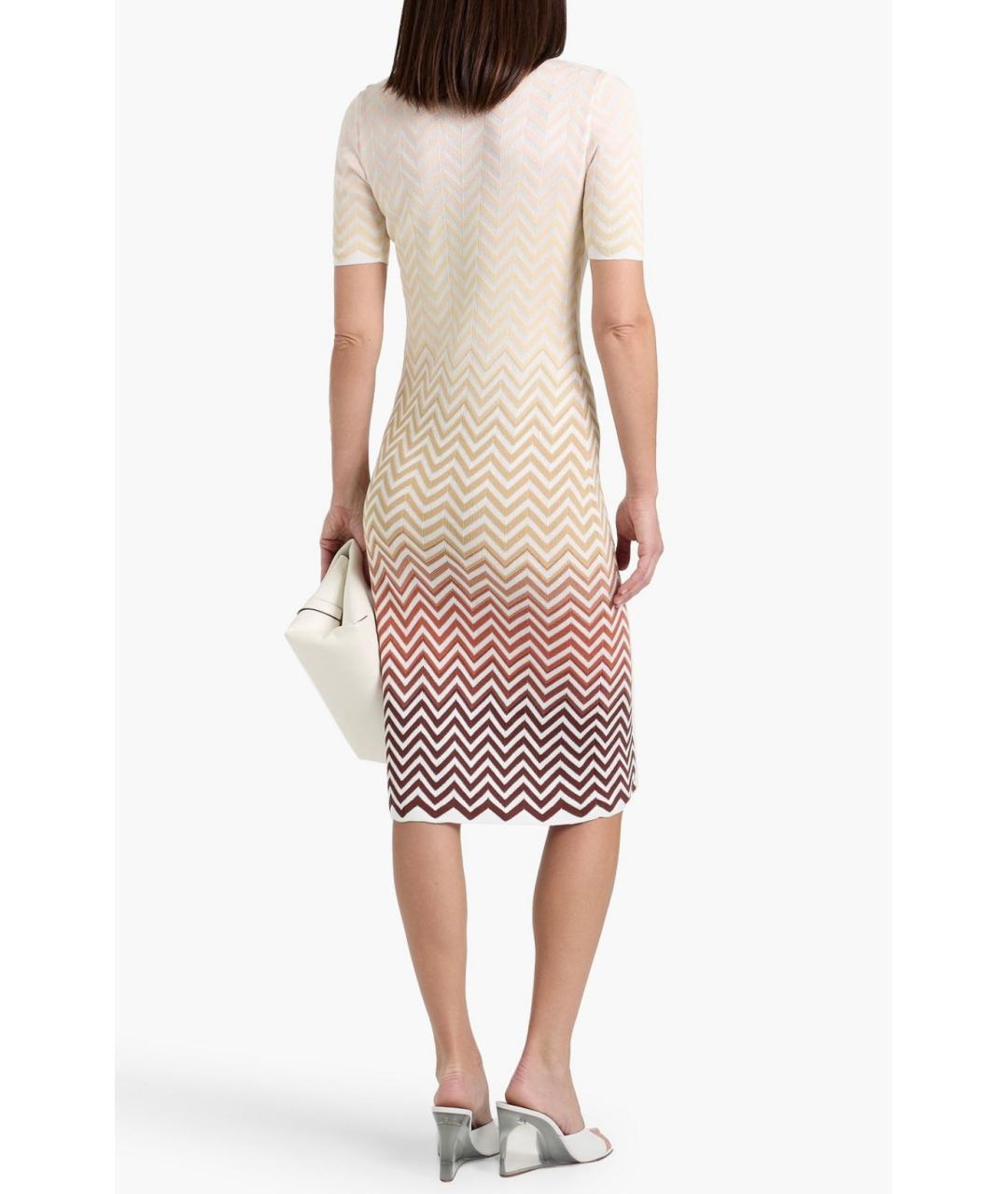 MISSONI Бежевое хлопковое повседневное платье, фото 3
