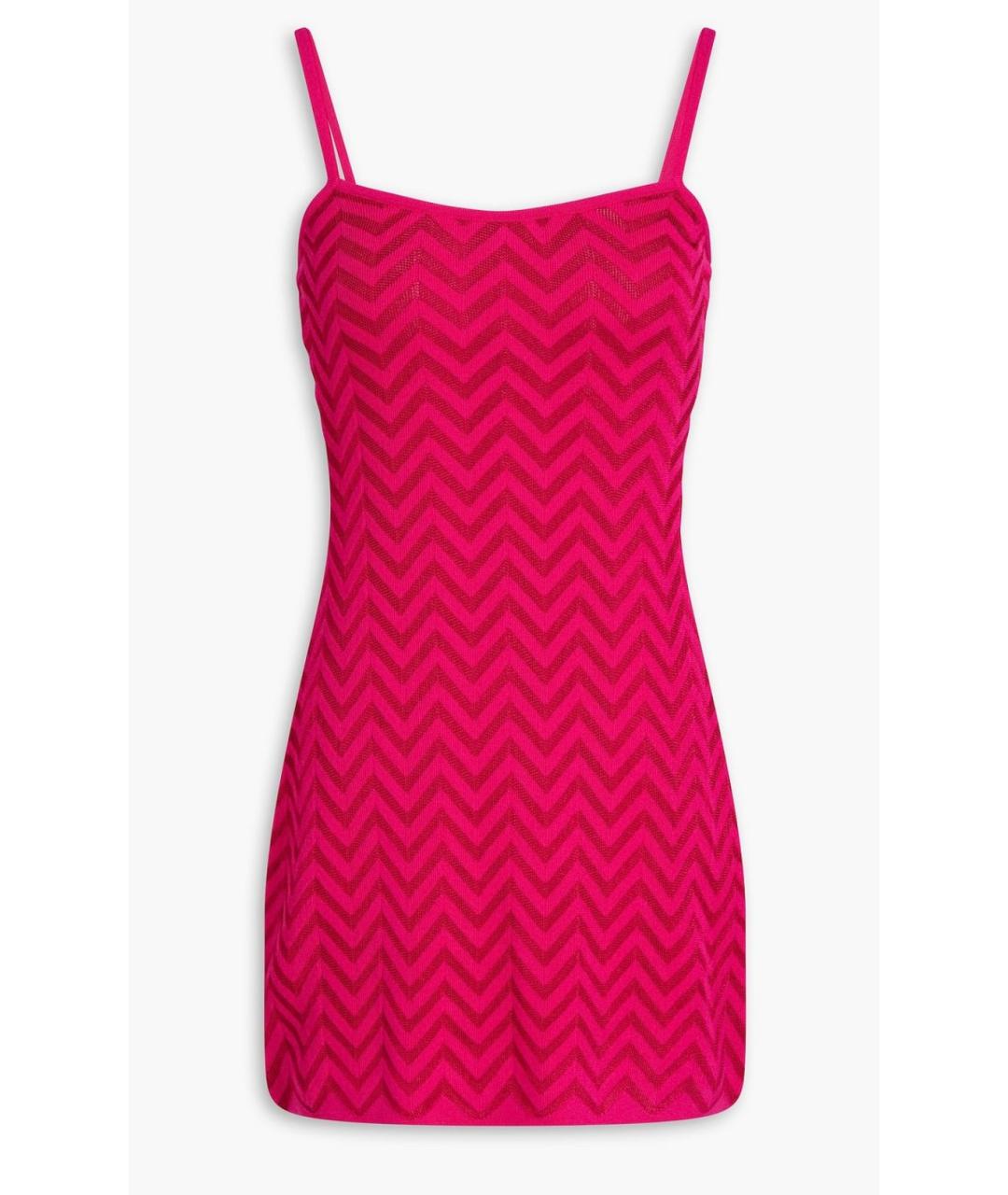 MISSONI Фуксия хлопко-эластановое платье, фото 4