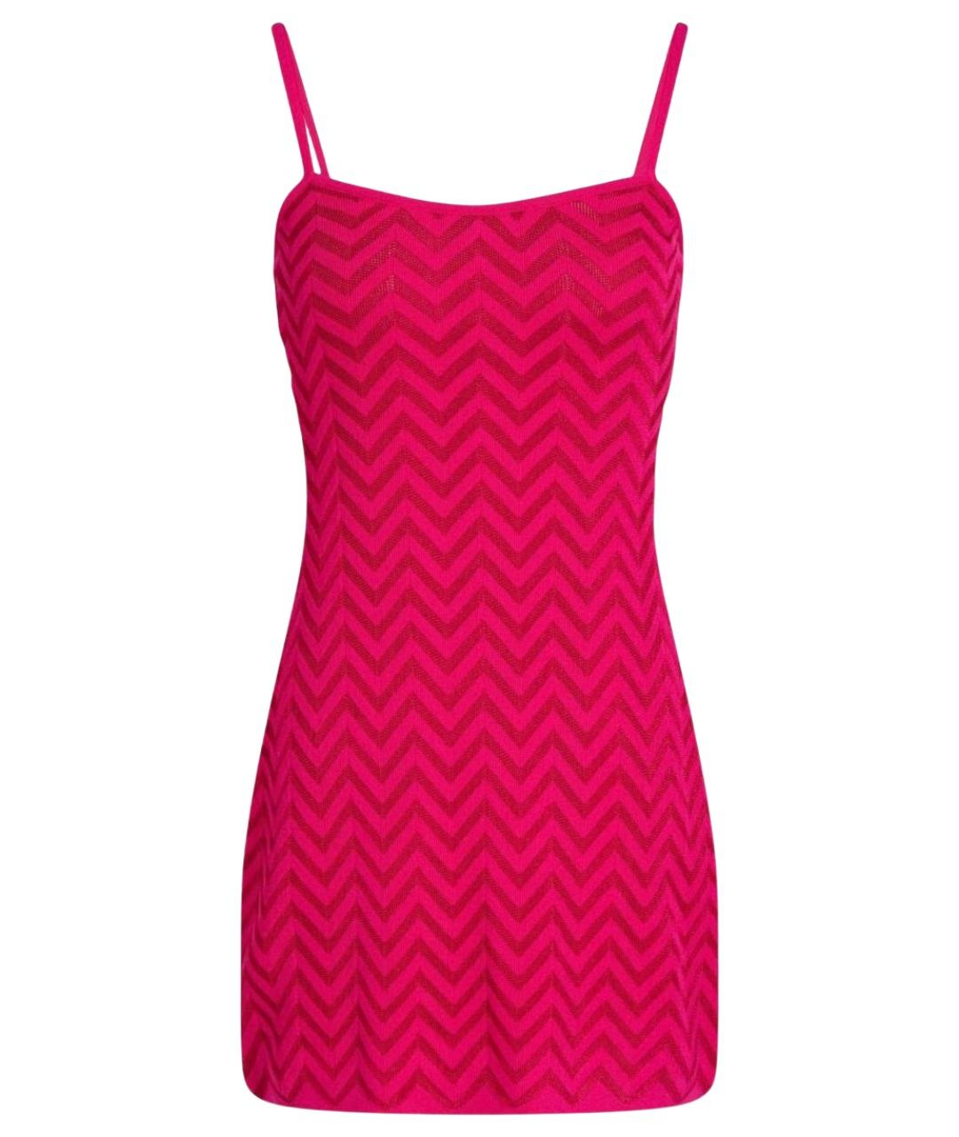 MISSONI Фуксия хлопко-эластановое платье, фото 1