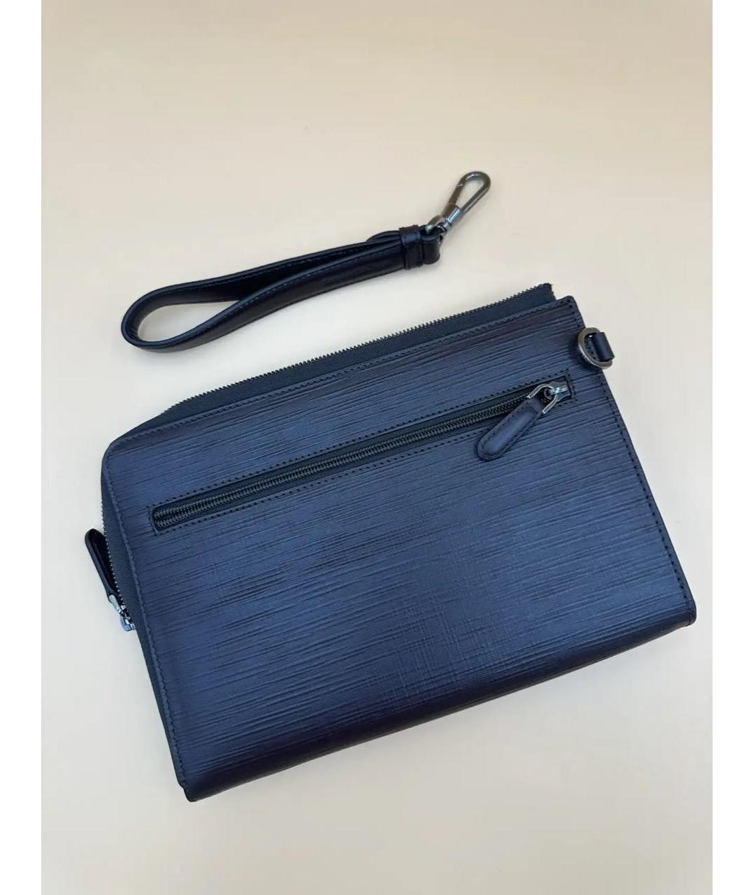 ERMENEGILDO ZEGNA XXX Коричневая кожаная барсетка, фото 2