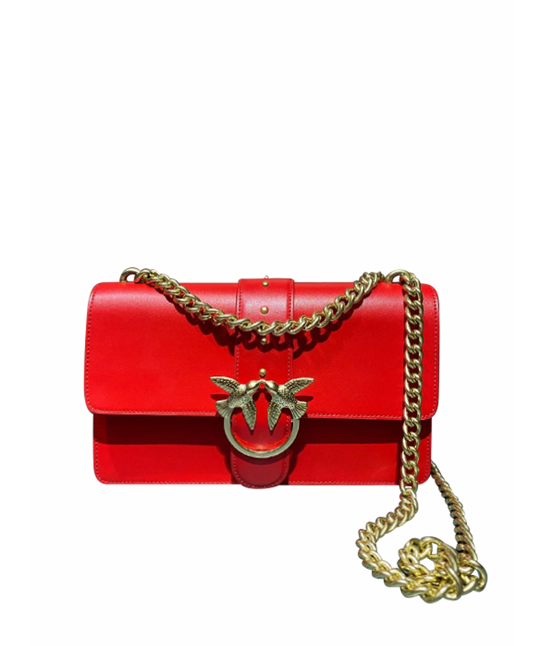 PINKO Красная кожаная сумка тоут, фото 1