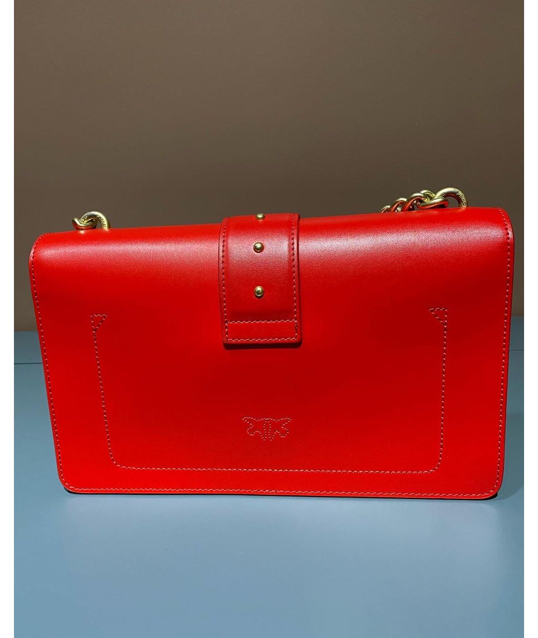 PINKO Красная кожаная сумка тоут, фото 3