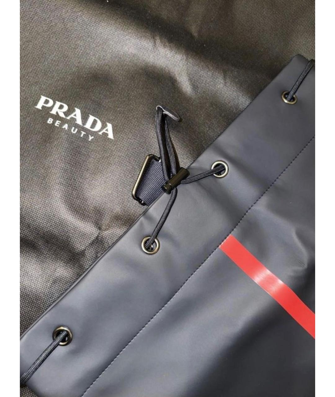 PRADA BEAUTY Темно-синий синтетический рюкзак, фото 5
