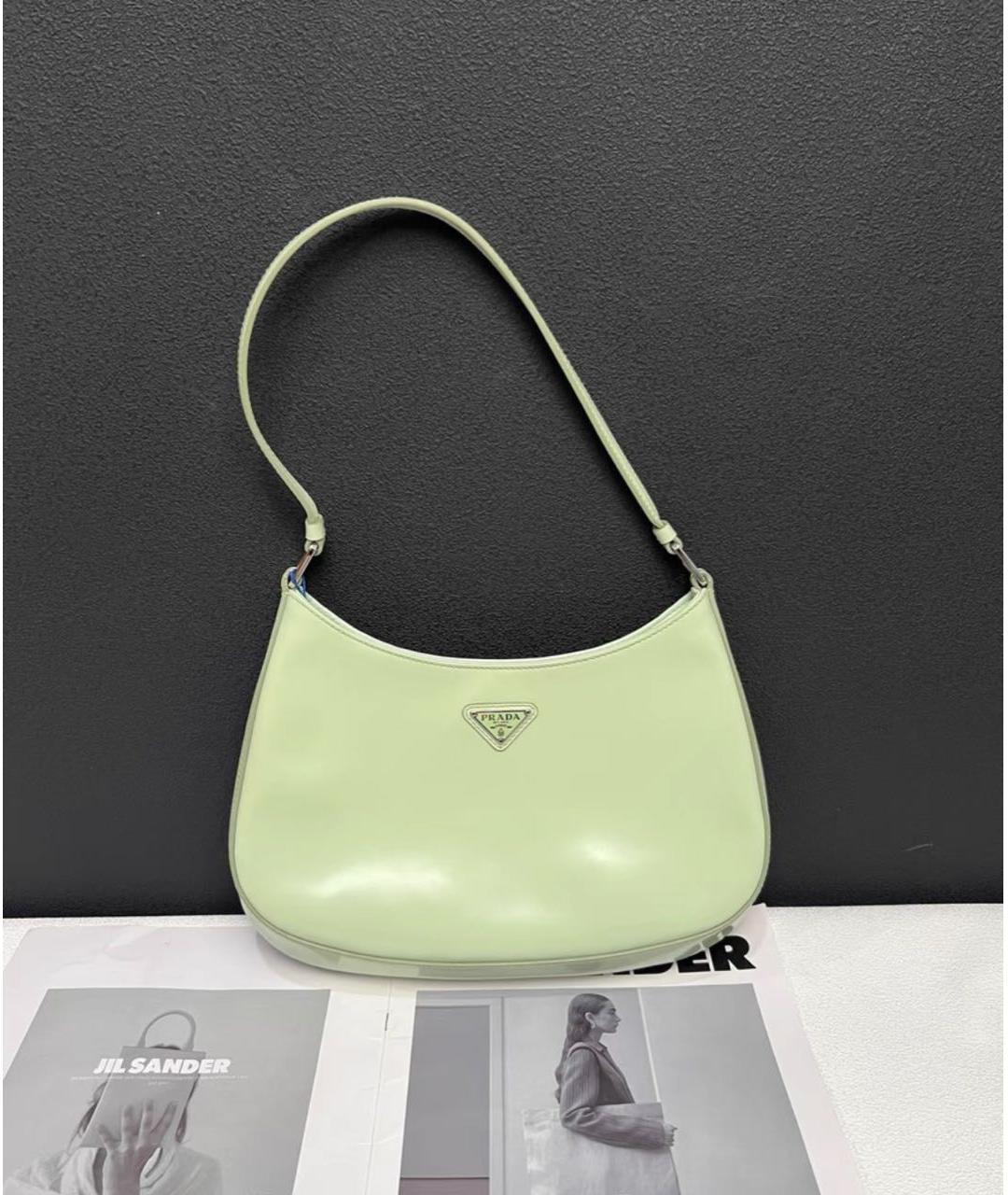 PRADA Салатовая кожаная сумка через плечо, фото 2