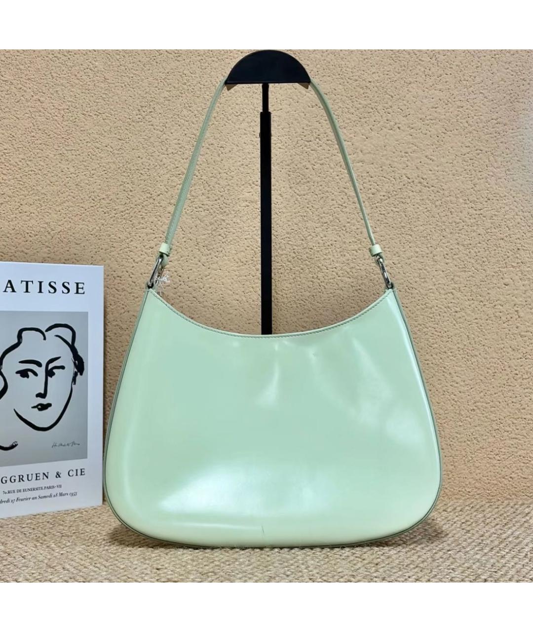 PRADA Салатовая кожаная сумка через плечо, фото 3
