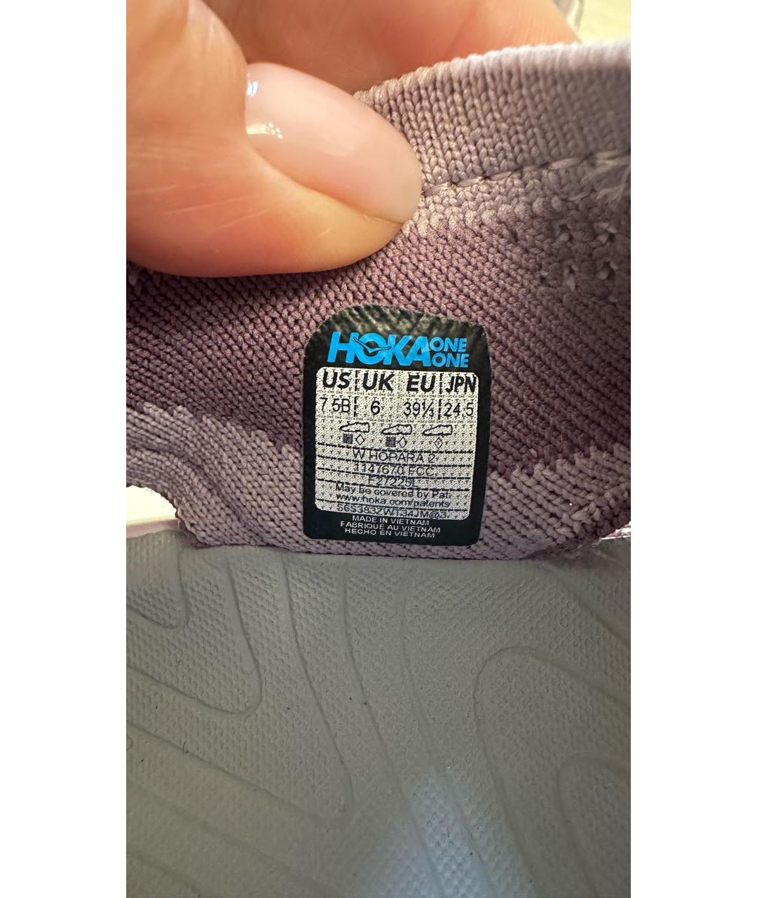 HOKA Фиолетовые синтетические кроссовки, фото 8