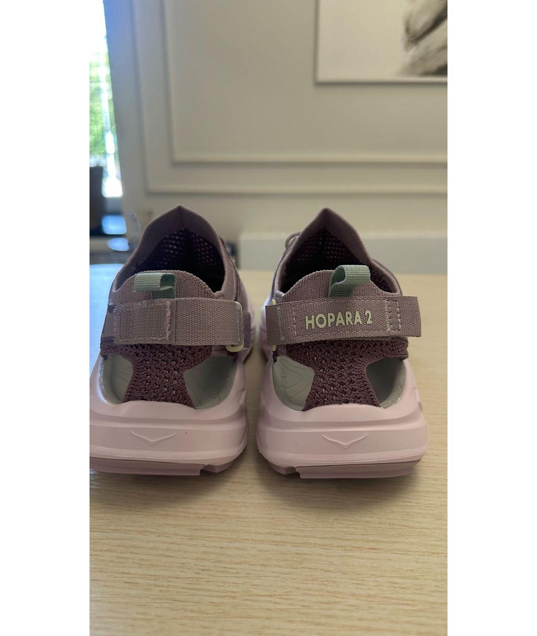HOKA Фиолетовые синтетические кроссовки, фото 4