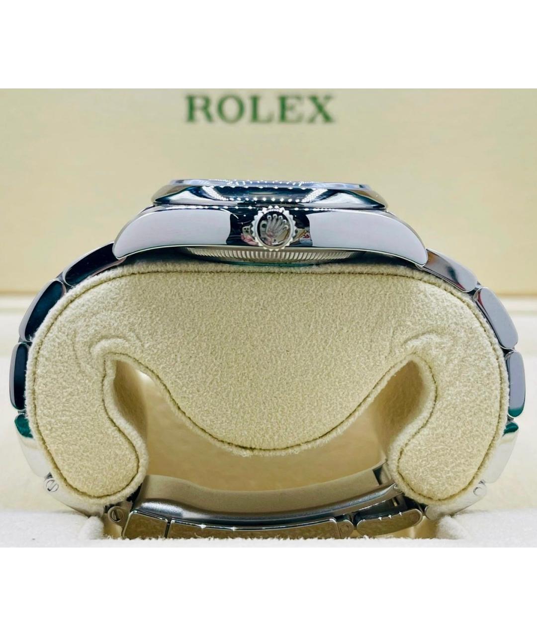 ROLEX Черные металлические часы, фото 7