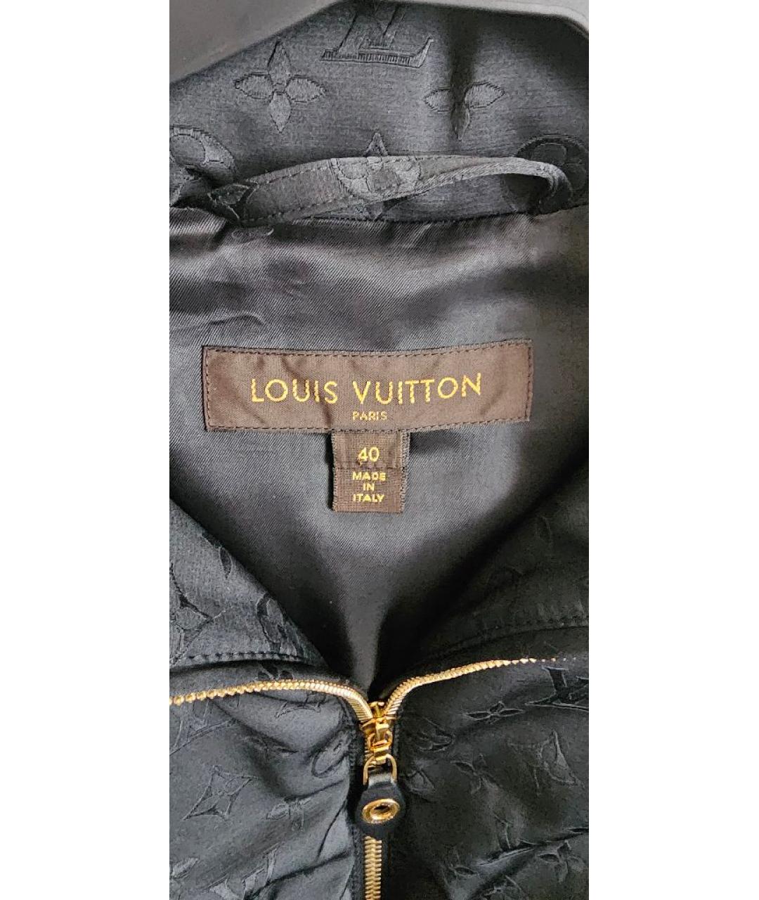 LOUIS VUITTON Черный полиэстеровый пуховик, фото 3