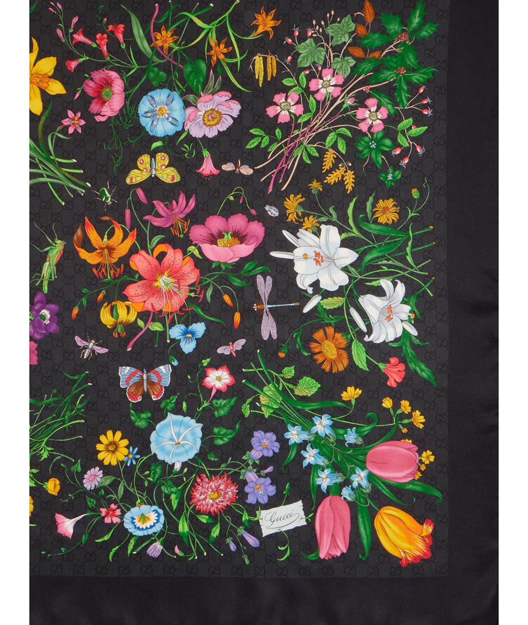 GUCCI Черный платок, фото 2
