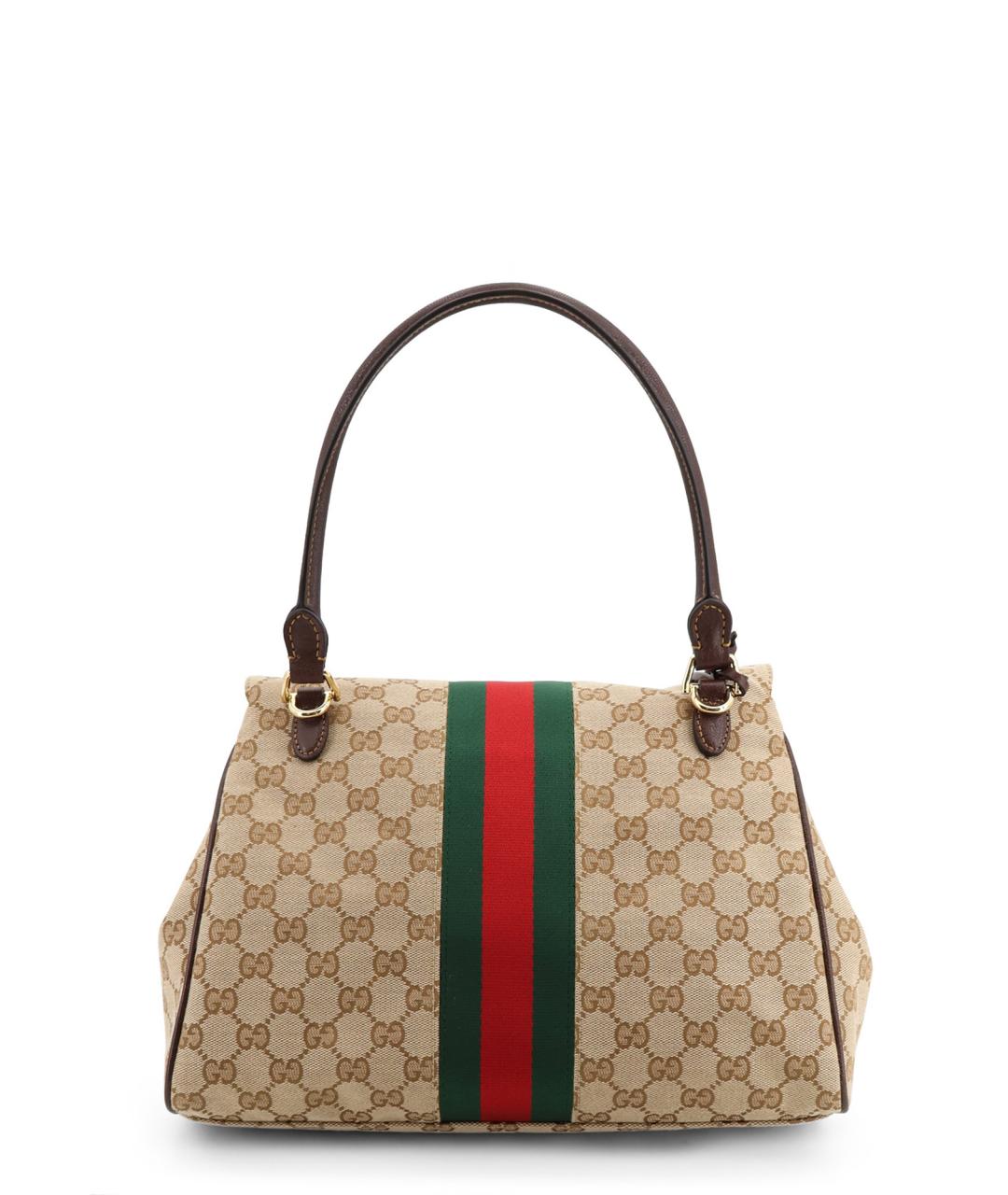 GUCCI Бежевая тканевая сумка тоут, фото 2