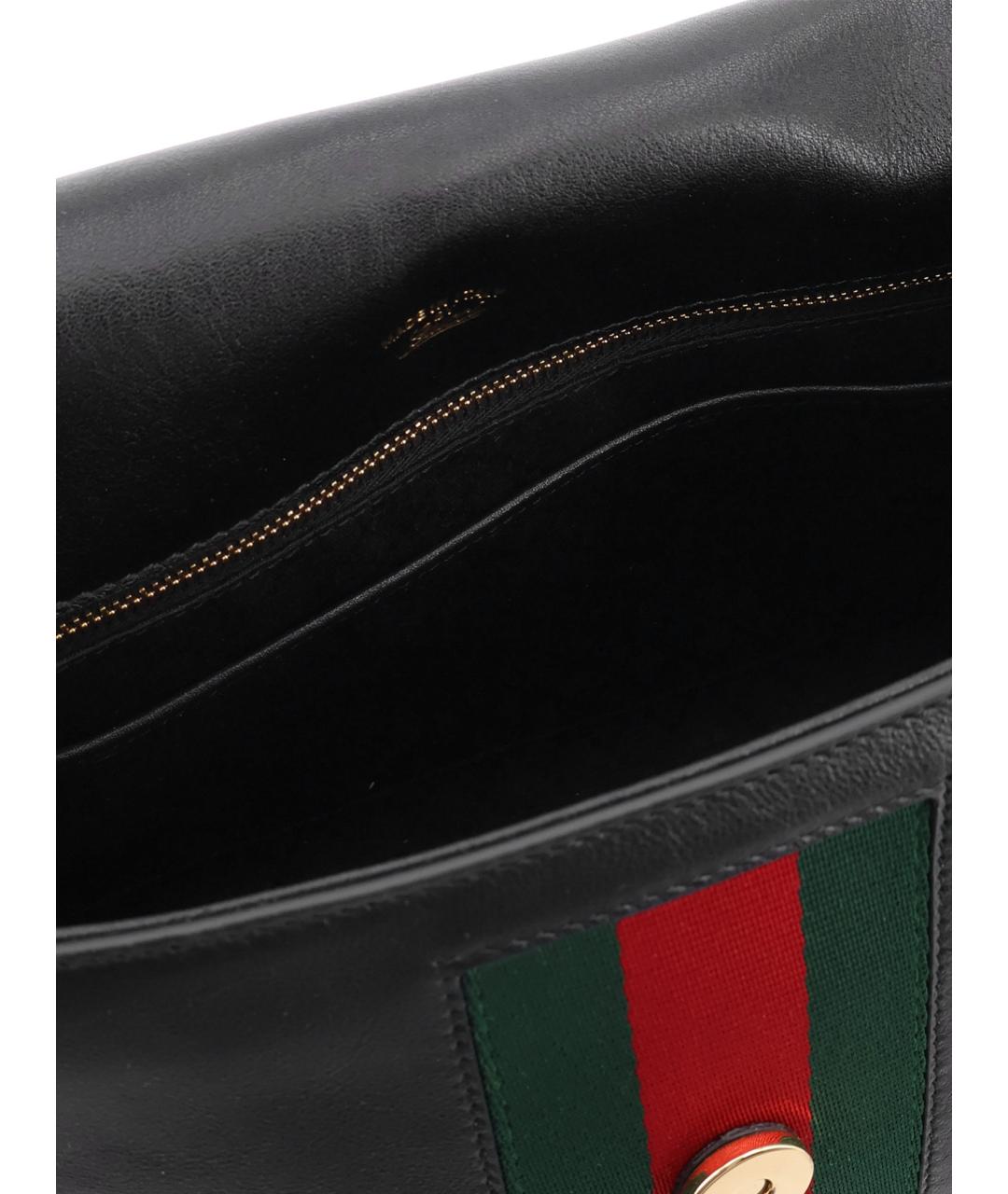 GUCCI Черная кожаная сумка тоут, фото 4