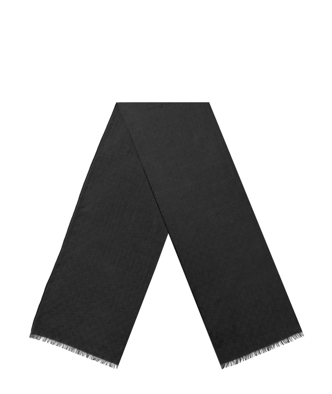 GUCCI Черный шарф, фото 1