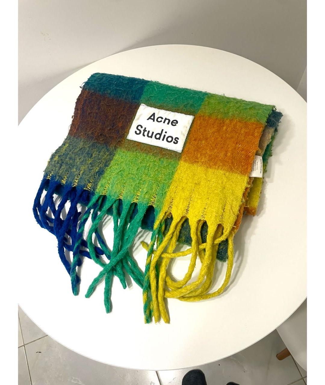 ACNE STUDIOS Мульти шерстяной шарф, фото 5