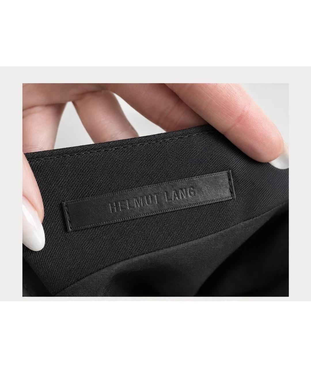 HELMUT LANG Черная шерстяная юбка макси, фото 4