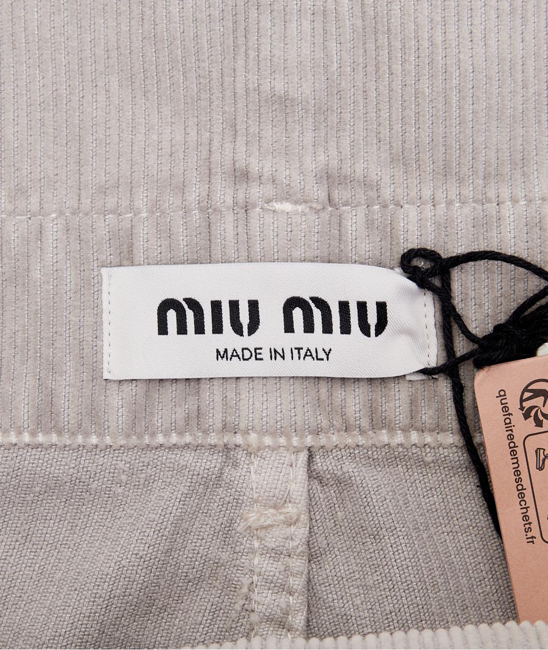 MIU MIU Серый хлопковый комбинезон, фото 5