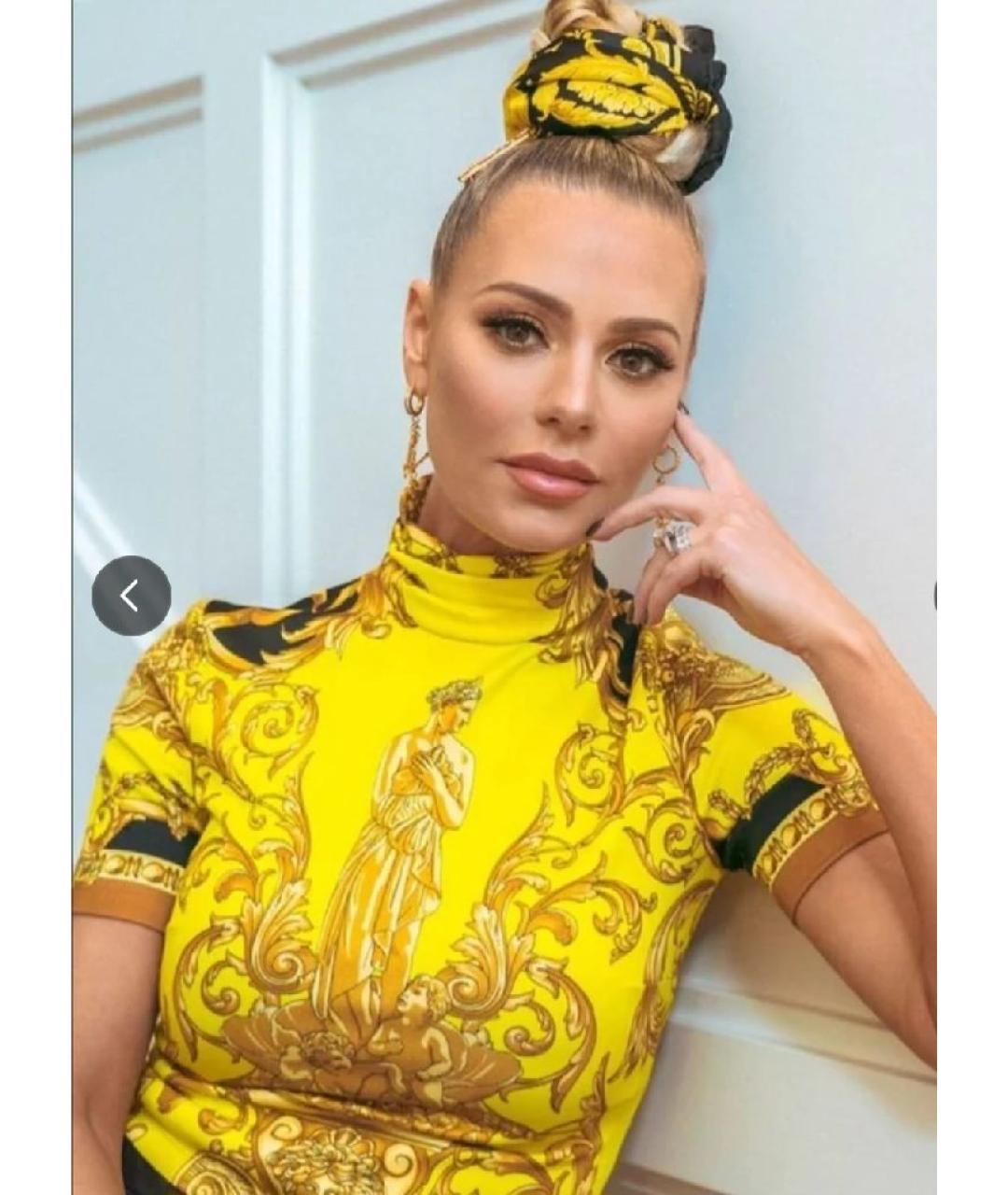 VERSACE Мульти вискозная футболка, фото 6