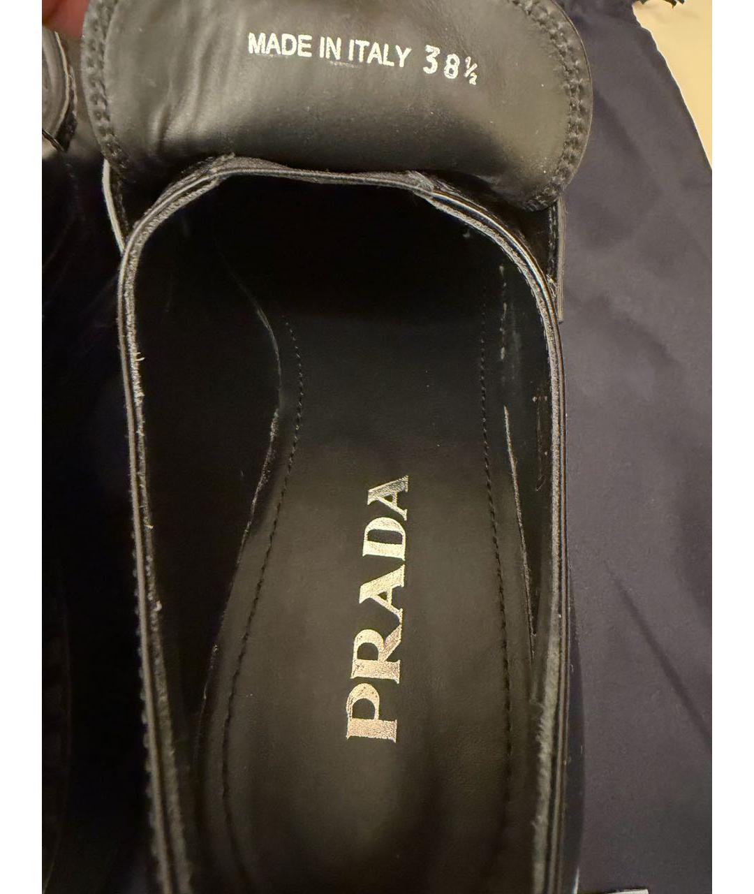 PRADA Черные кожаные лоферы, фото 7