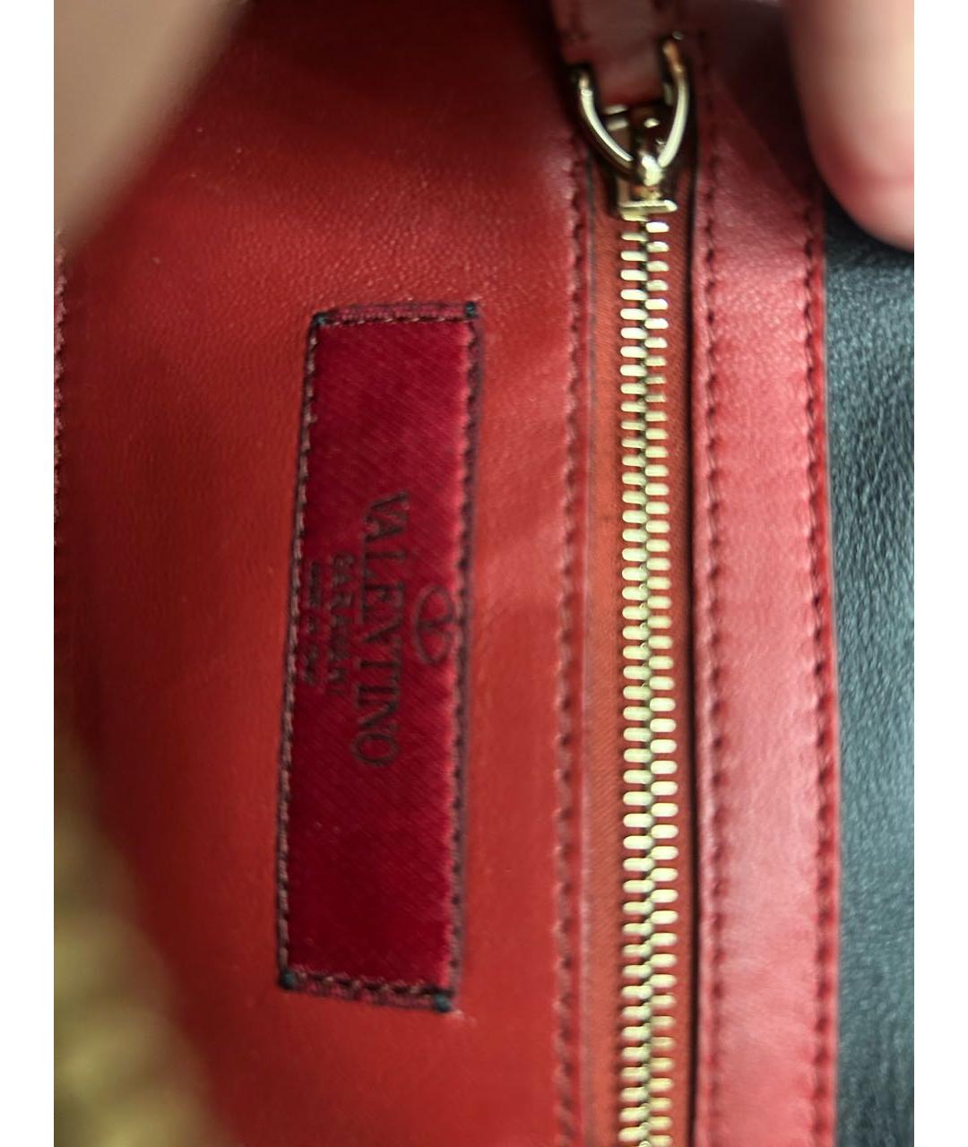 VALENTINO Черная кожаная поясная сумка, фото 4