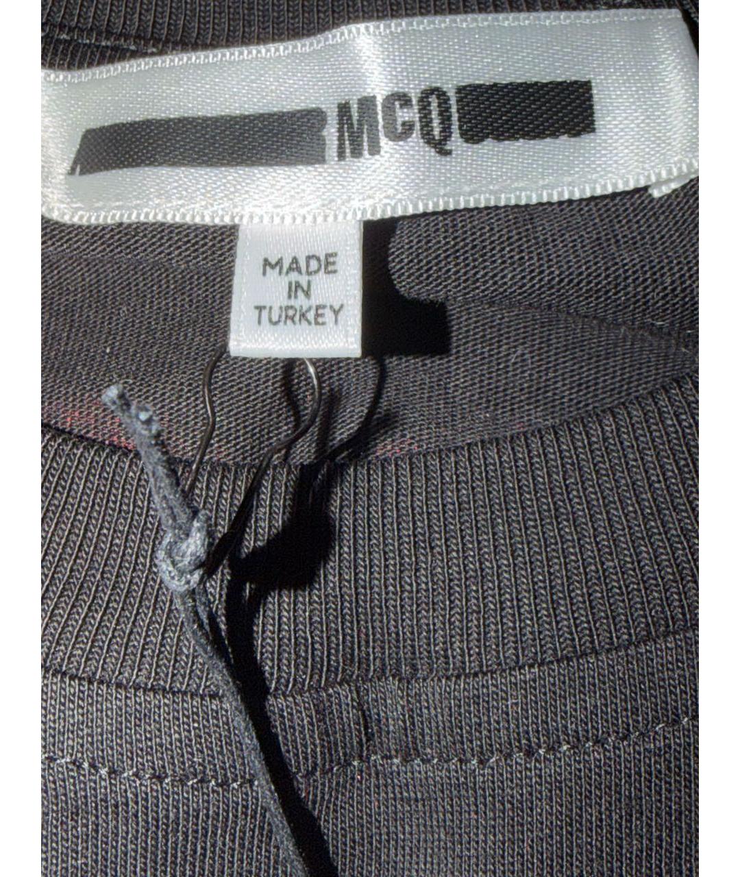 MCQ ALEXANDER MCQUEEN Черное хлопковое повседневное платье, фото 3