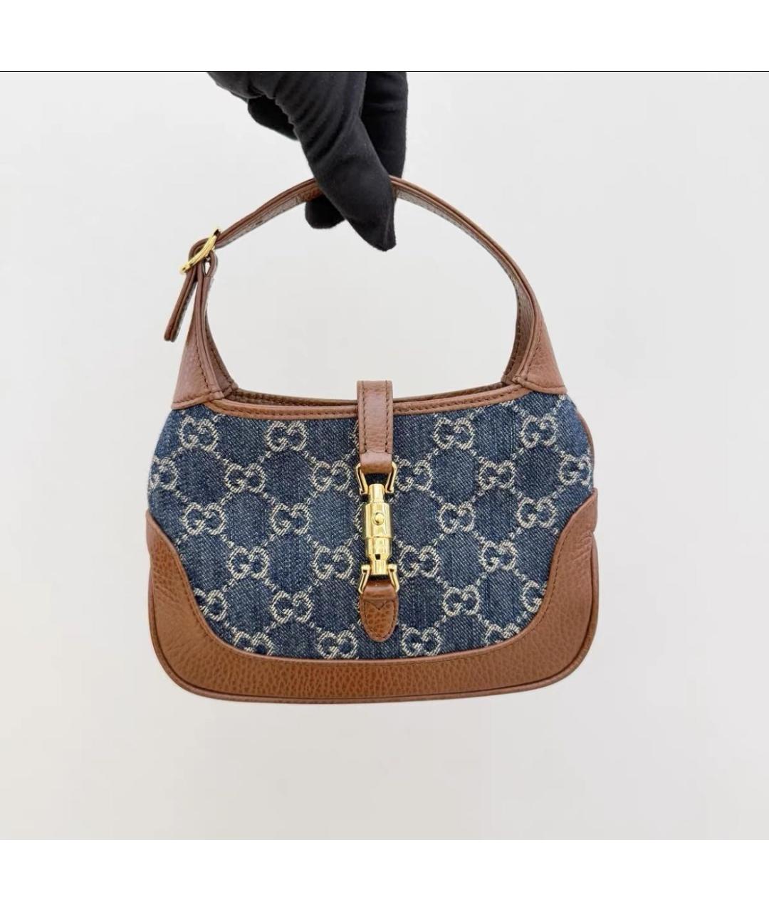 GUCCI Синяя деним сумка через плечо, фото 2