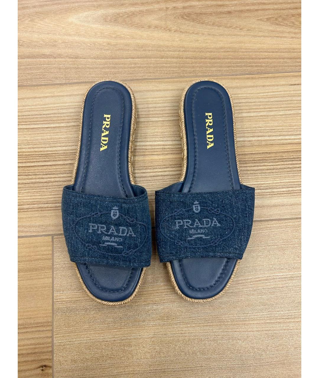 PRADA Темно-синие текстильные эспадрильи, фото 3